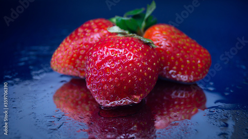 strawberries in water