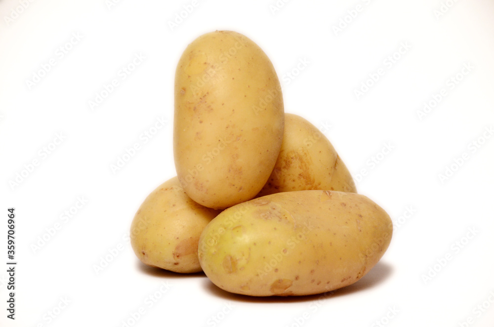 potatoes isolated on white background potatoes isolated on white background
