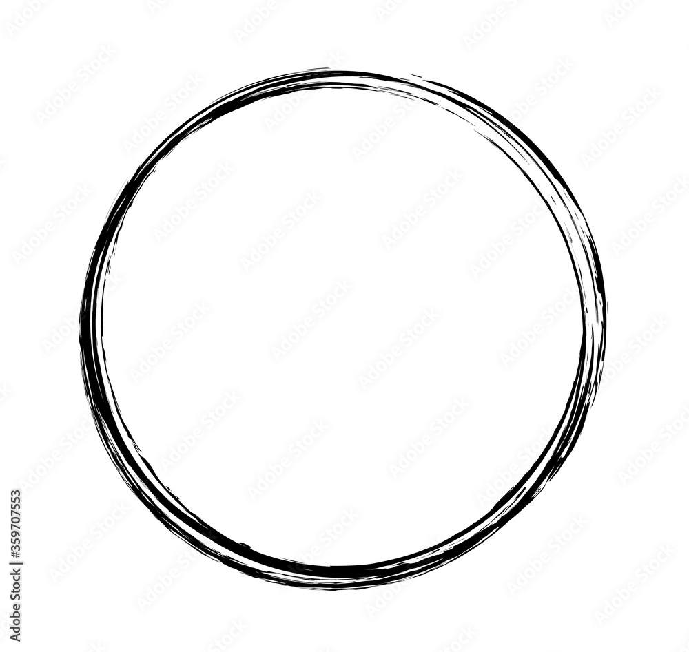 brush round frame on white background brush round frame on white background