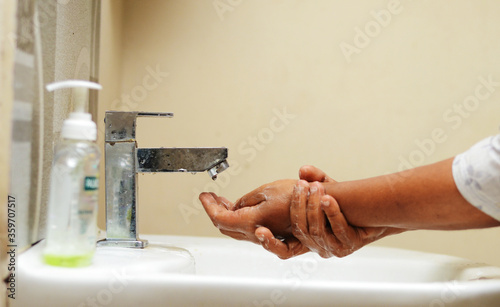 washing hands  photo