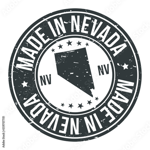 Photography Made in Nevada State USA Quality Original Stamp Design Vector Art Tourism Souven