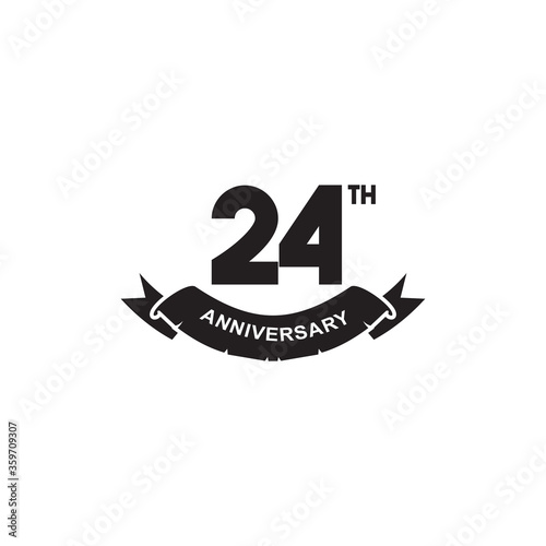 24th year celebrating anniversary logo design