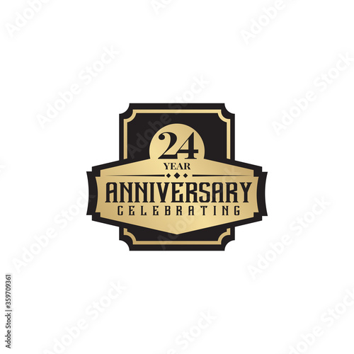 24th year celebrating anniversary logo design