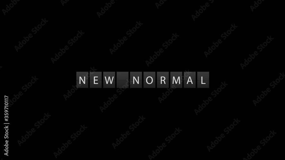 New normal text displays on flip board