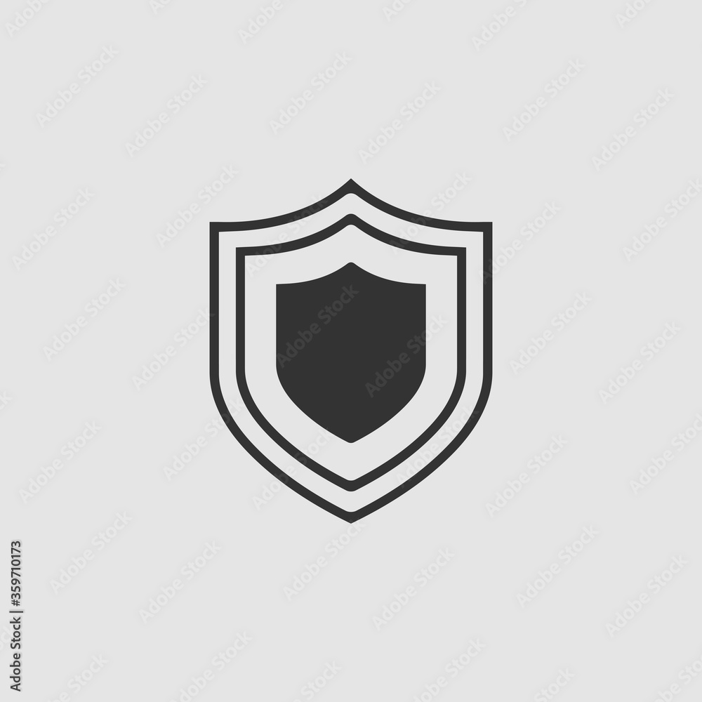 Shield icon flat Shield icon flat