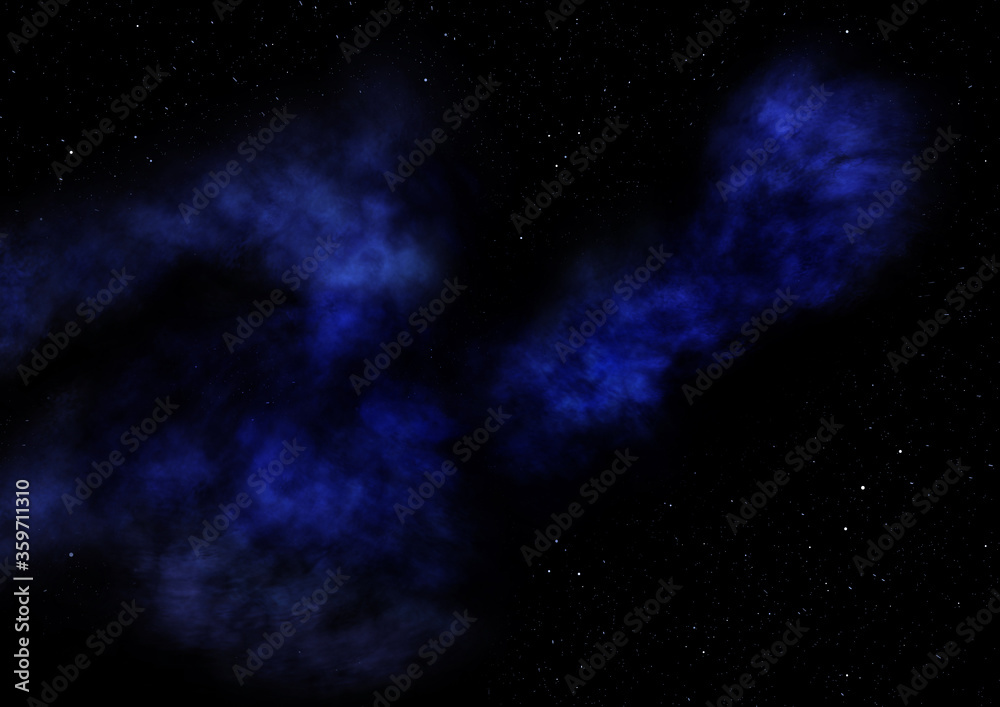 Fototapeta premium Star field in space and a nebulae