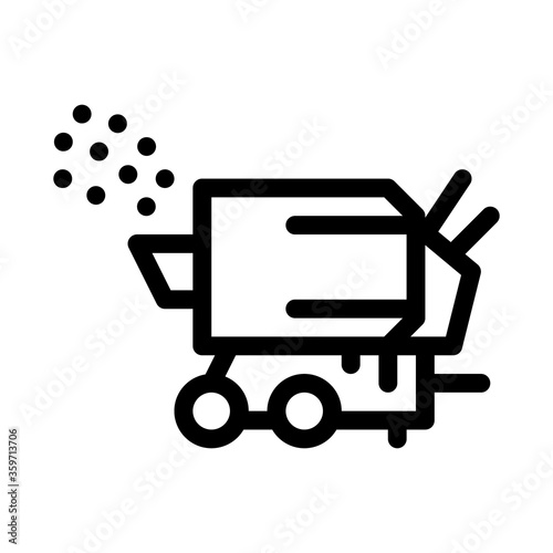 wood crusher machine icon vector. wood crusher machine sign. isolated contour symbol illustration