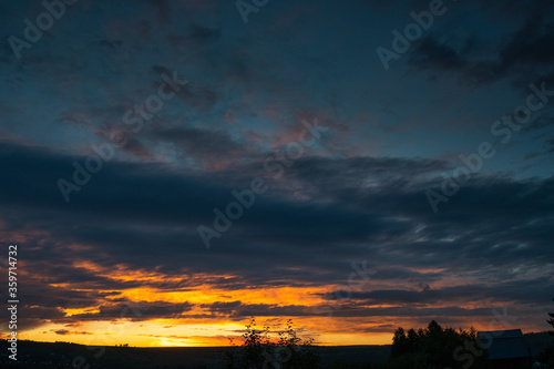 Sunset sky clouds. Sky clouds in the sunset.