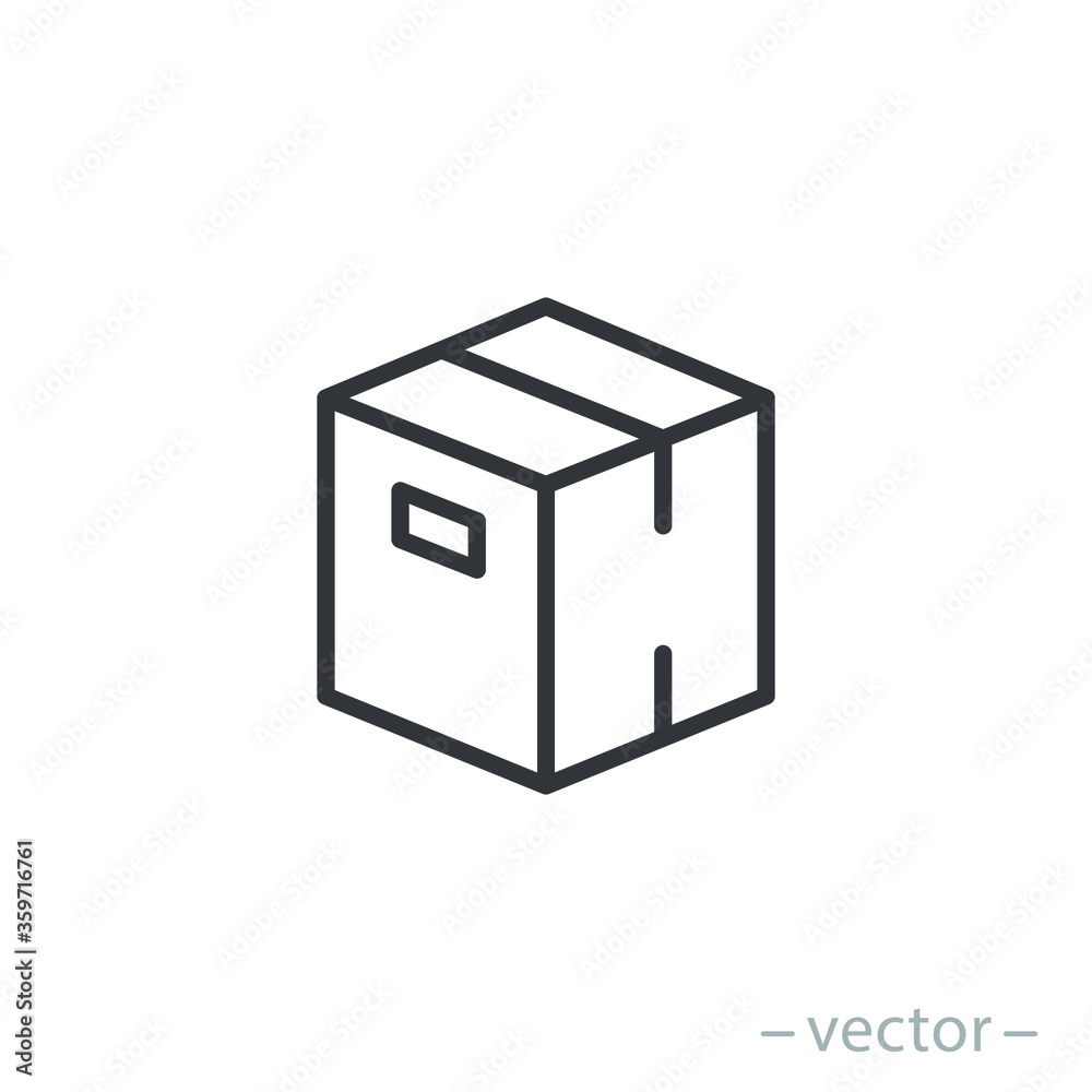 Box icon, design inspiration vector template for interface and any purpose. Line style. EPS 10. Box icon, design inspiration vector template for interface and any purpose. Line style. EPS 10.