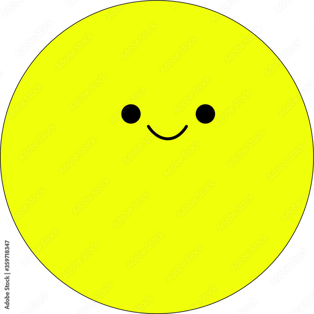 Fototapeta premium Bright yellow sun on a white background vector illustration