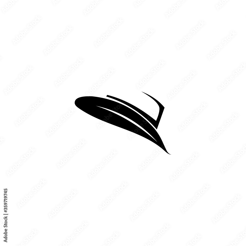 beach hat panama icon, Isolated on white background. beach hat panama icon, Isolated on white background.