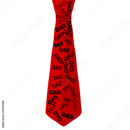 red tie isolated on white