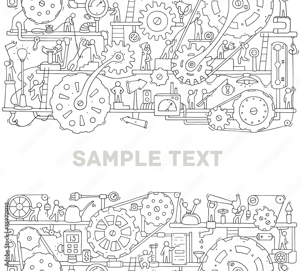 Machinery template with space for text.
