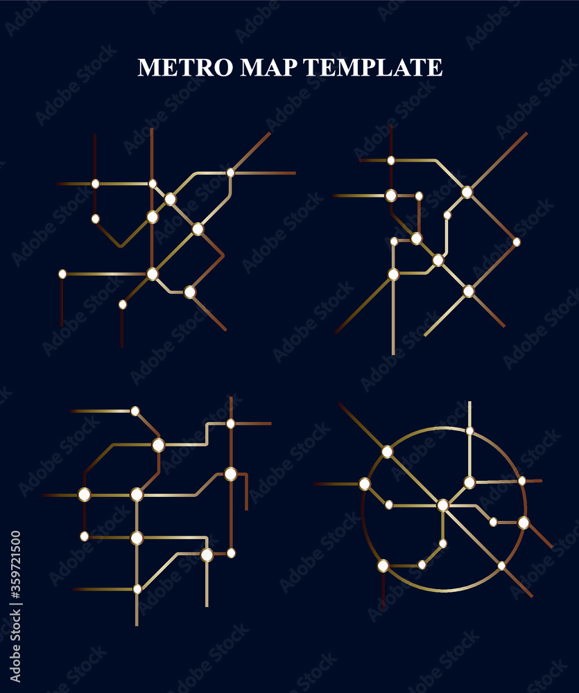 Metro /subway Map Template - brown metal color Graphic, Vector ,Abstract , background Metro /subway Map Template - brown metal color Graphic, Vector ,Abstract , background