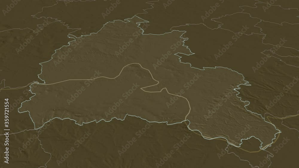 Oxfordshire, administrative county with its capital, zoomed and extruded on the administrative map of England in the conformal Stereographic projection. Animation 3D Oxfordshire, administrative county with its capital, zoomed and extruded on the administrative map of England in the conformal Stereographic projection. Animation 3D