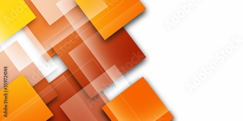 Abstract Orange Squares design background 