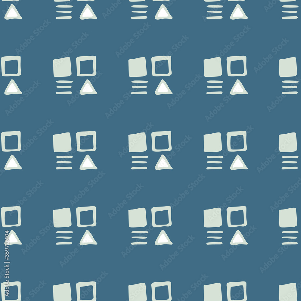 Abstract square and triangular shapes seamless pattern. Geometric ethnic wallpaper. Abstract square and triangular shapes seamless pattern. Geometric ethnic wallpaper.