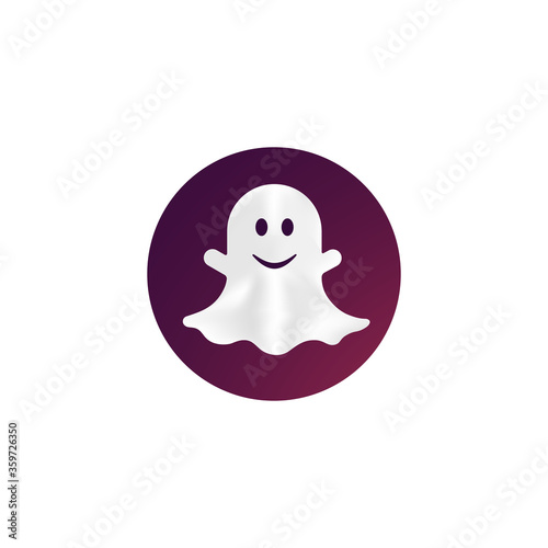 Ghost, spook flat icon. Vector on isolated white background. Eps 10.