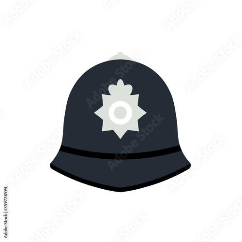 UK policeman officer hat icon. Clipart image isolated on white background