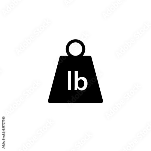 1 pound weight icon. Clipart image isolated on white background