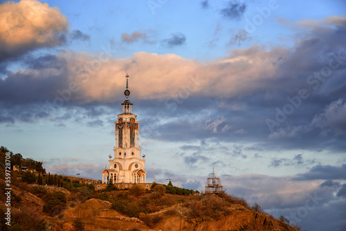 Temple Lighthouse Church. Malorechenskoe. Crimea photo