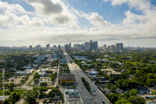 Aerial photo Downtown Fort Lauderdale Florida seen from west Broward Boulevard