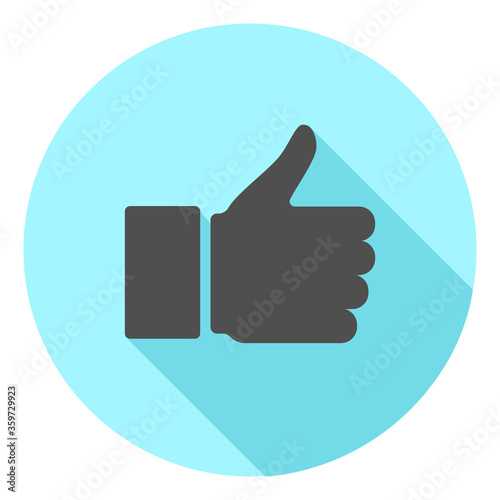 Thumbs Up Like Symbol Sign Simple Vector Illustration Silhouette Black