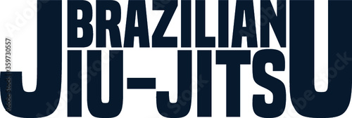 Brazilian Jiu Jitsu Sign, Vector Illustration.