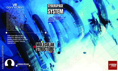 Abstract technology concept background ready for presentation, vector 3D illustration