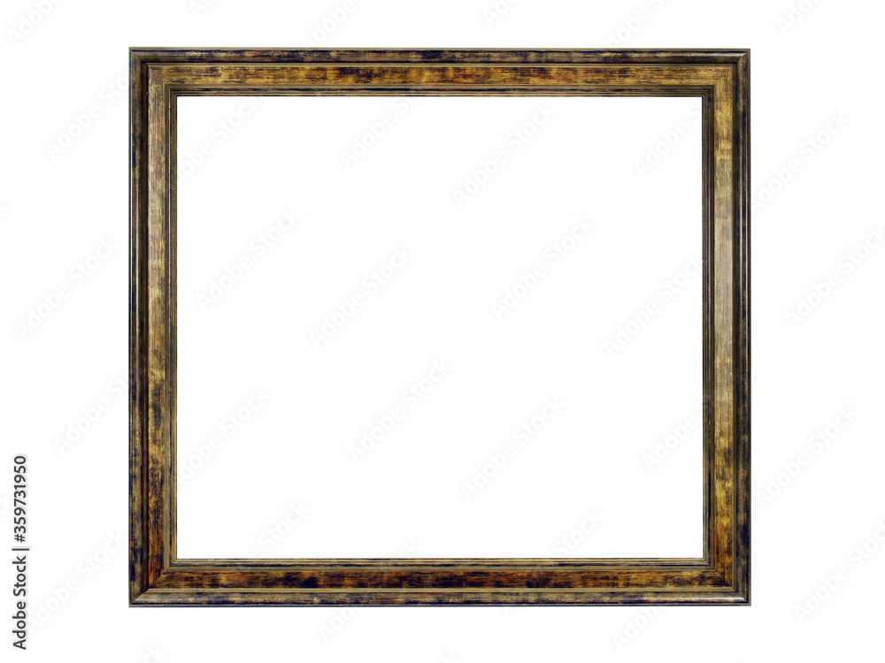 Wooden frame for paintings or photo. Isolated on white Wooden frame for paintings or photo. Isolated on white