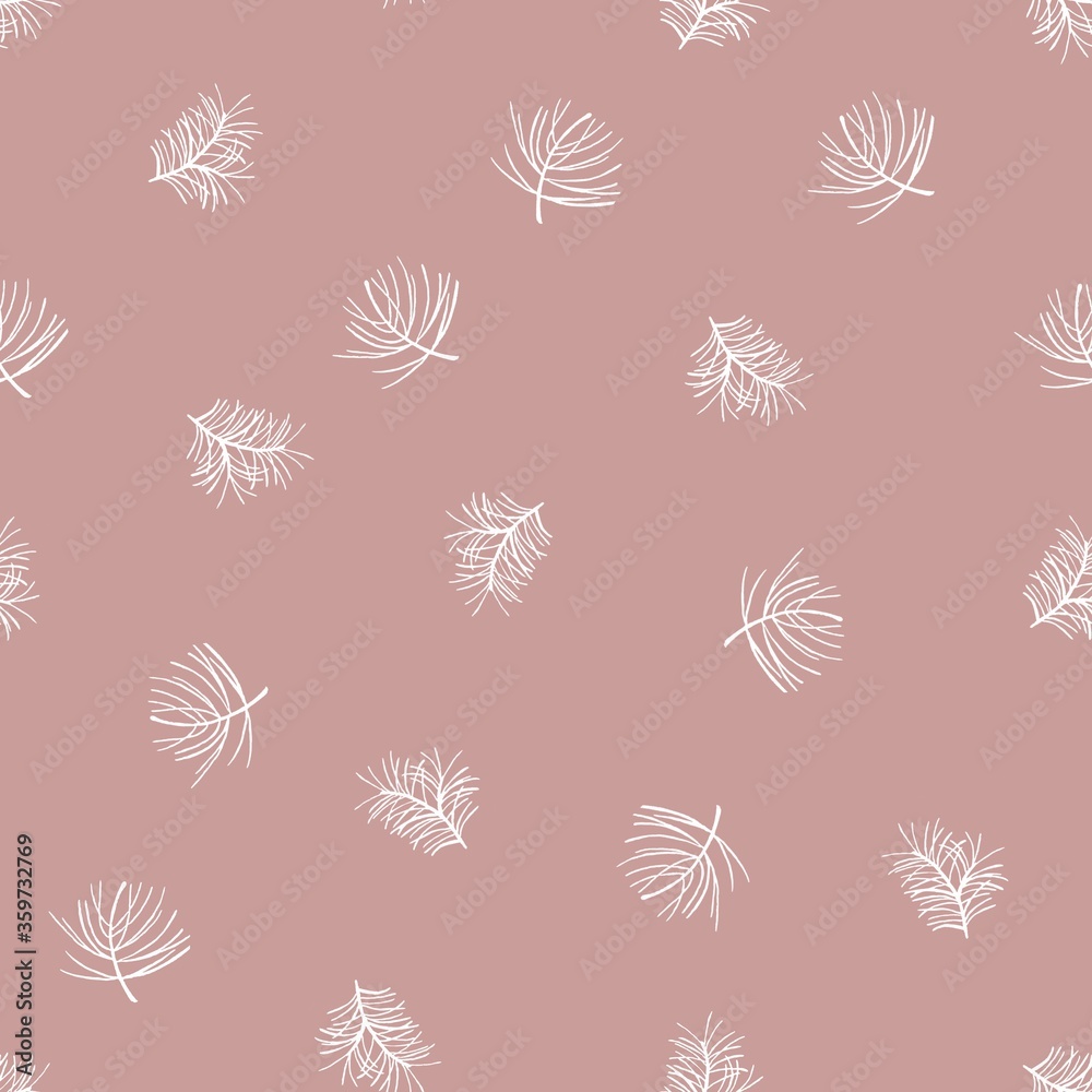 Seamless pattern with the silhouette of white fir branches. gray-blue background with pine branches. illustration for printing on textiles, paper, ceramics. High quality photo Seamless pattern with the silhouette of white fir branches. gray-blue background with pine branches. illustration for printing on textiles, paper, ceramics. High quality photo