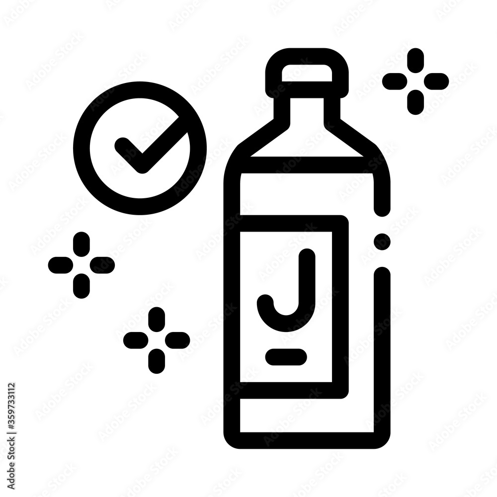 juice bottle approved mark icon vector. juice bottle approved mark sign. isolated contour symbol illustration juice bottle approved mark icon vector. juice bottle approved mark sign. isolated contour symbol illustration