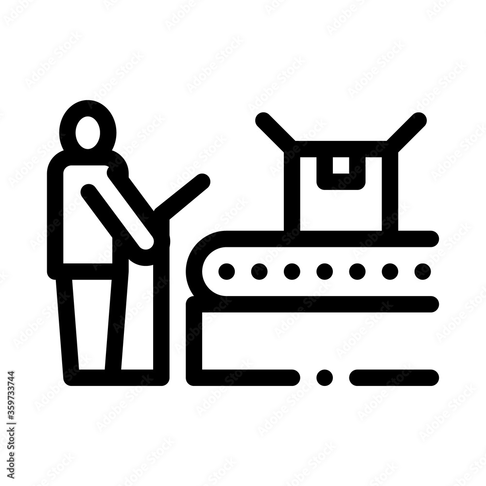 juice packaging conveyor icon vector. juice packaging conveyor sign. isolated contour symbol illustration juice packaging conveyor icon vector. juice packaging conveyor sign. isolated contour symbol illustration