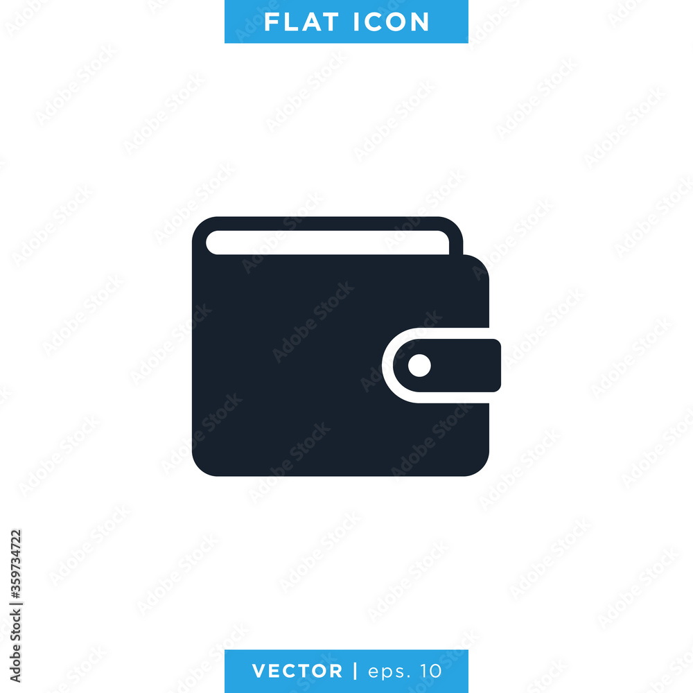 Wallet icon vector design template Wallet icon vector design template