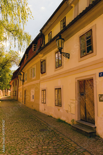 Narrow street in the centre of Prague © Lukas