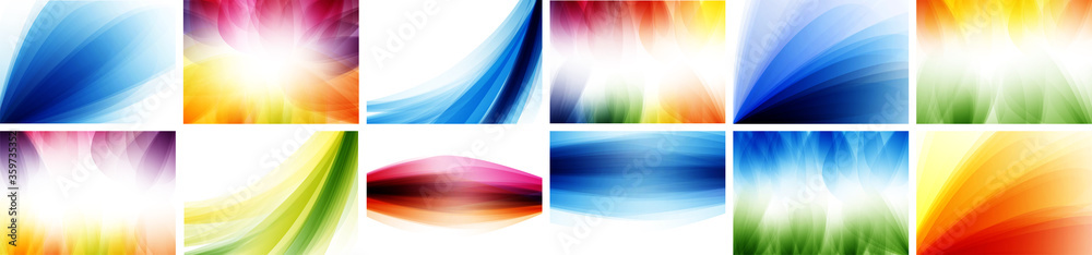 Big collection of vector soft wave backgrounds Big collection of vector soft wave backgrounds
