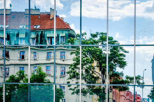 Prague, The Czech Republic: Abstract picture Of  Architecture, Holešovice district
