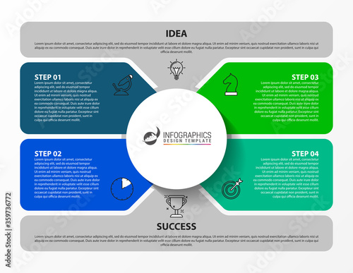 Infographic design template. Creative concept with 6 steps