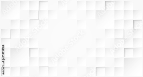 Abstract. Embossed paper square white Background ,light and shadow .Vector.