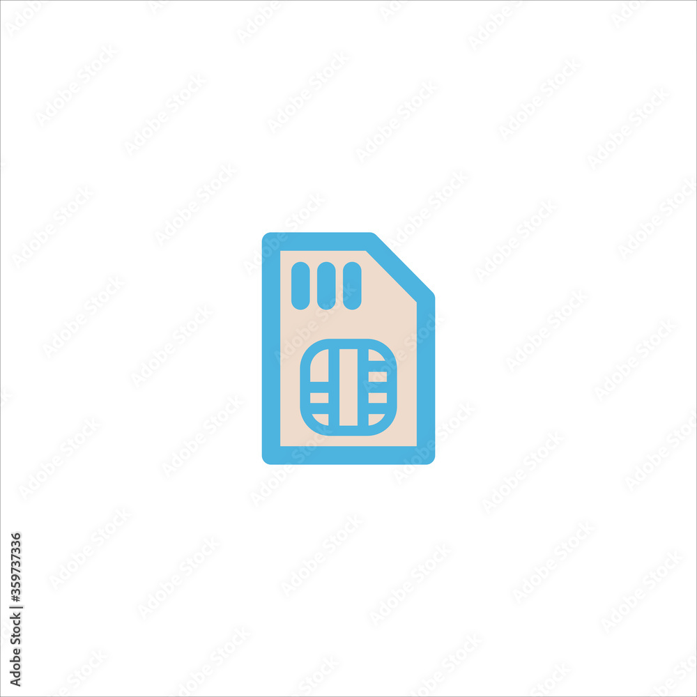 mobile sim card chip icon flat vector logo design trendy mobile sim card chip icon flat vector logo design trendy