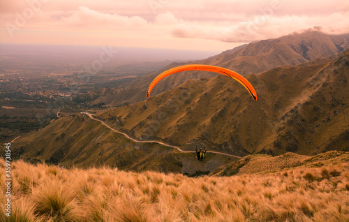 paragliding in the mountains