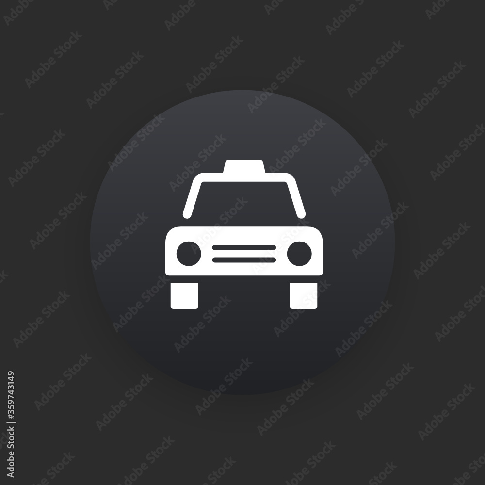 Taxicab - Matte Black Web Button Taxicab - Matte Black Web Button