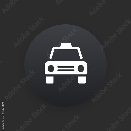 Taxicab -  Matte Black Web Button