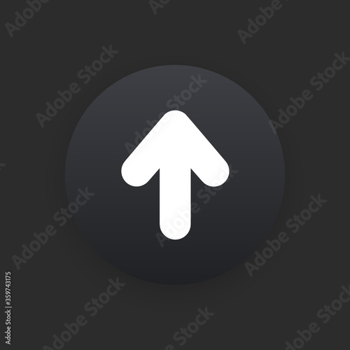 Arrow Upward -  Matte Black Web Button