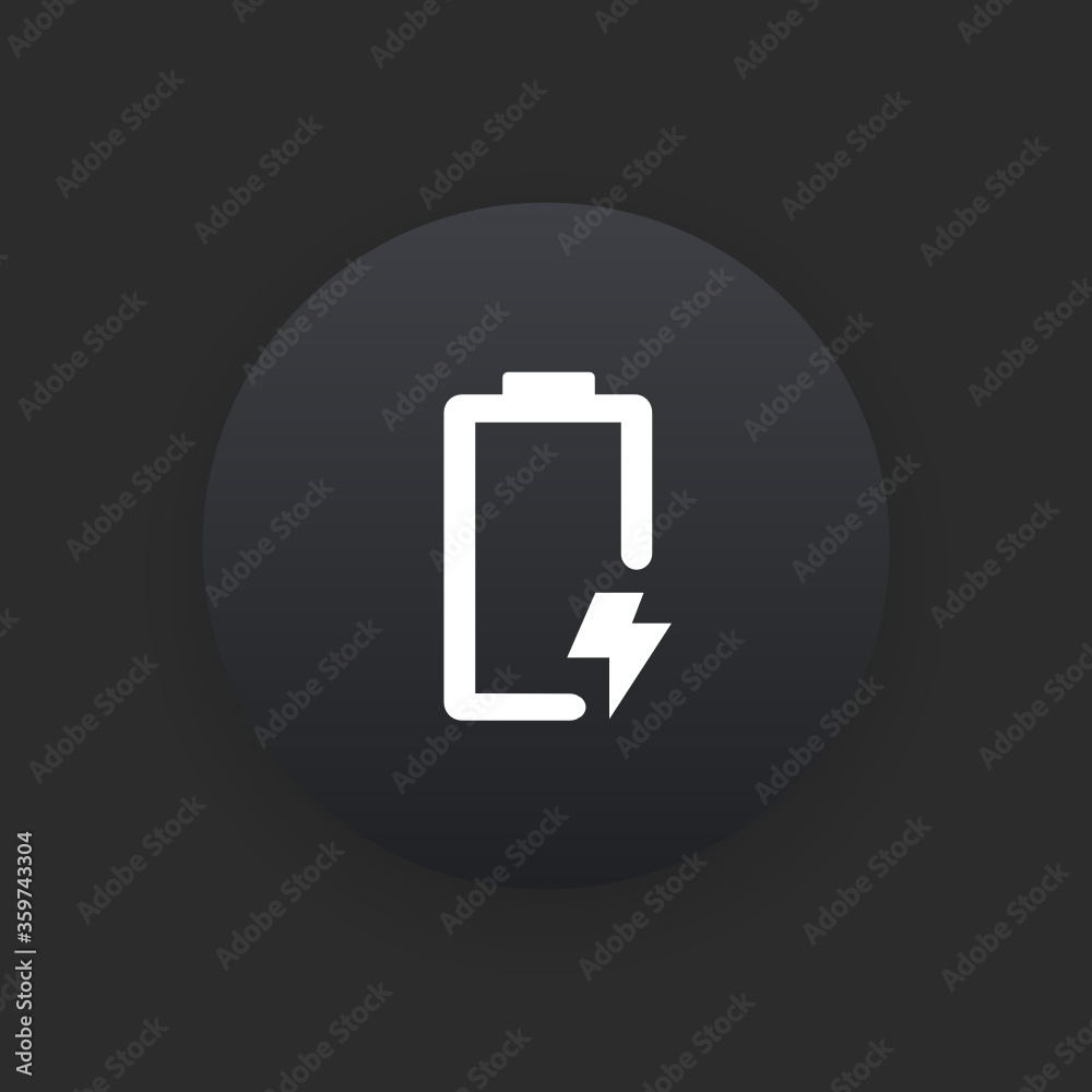 Charging Battery - Matte Black Web Button Charging Battery - Matte Black Web Button
