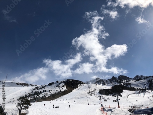 Mountains in Andorra. Ski resort.