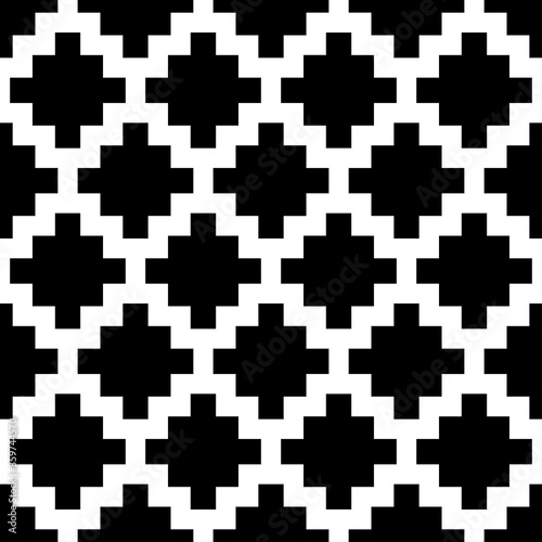 Inca crosses seamless pattern. Ethnic ornament. Folk background. Geometric wallpaper. Cross shapes image. Tribal motif. Ancient mosaic. Digital paper, web design, textile print, abstract. Vector