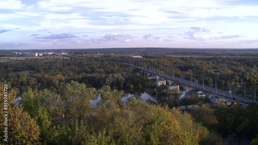 Aerial view of highway in the woods. Aerial view of highway in the woods.