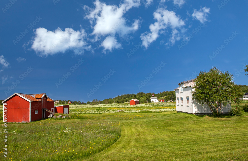 Older farmer house on Vega in Nordland county Older farmer house on Vega in Nordland county