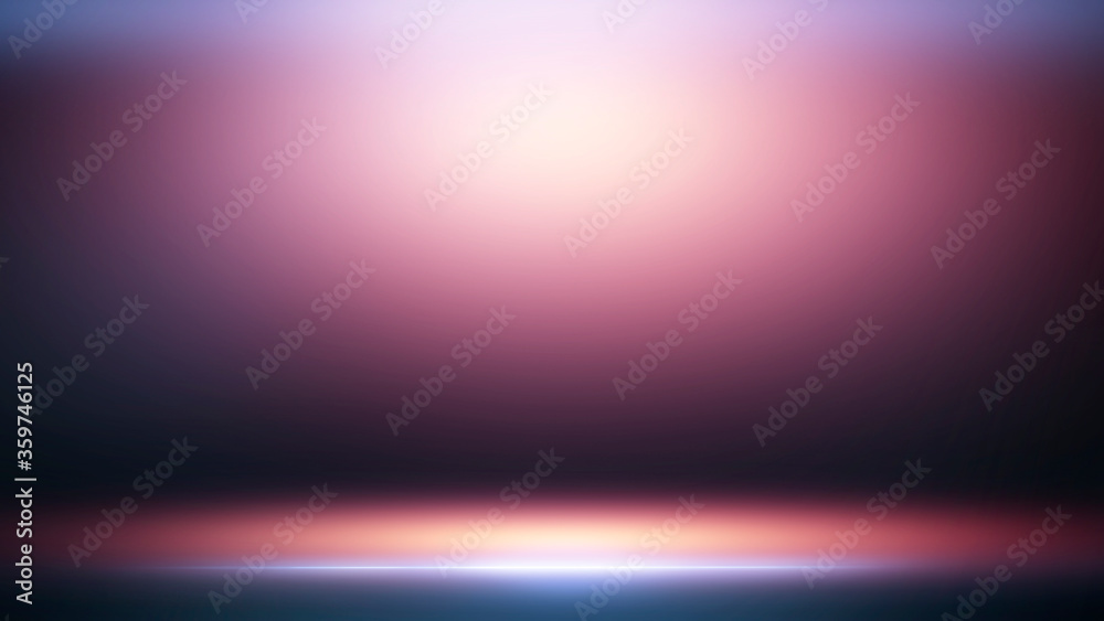 Empty futuristic dramatic scene. Abstract dark landscape, street. Neon light fluid element. Night view, neon purple light. Fantasy background. 3D illustration Empty futuristic dramatic scene. Abstract dark landscape, street. Neon light fluid element. Night view, neon purple light. Fantasy background. 3D illustration